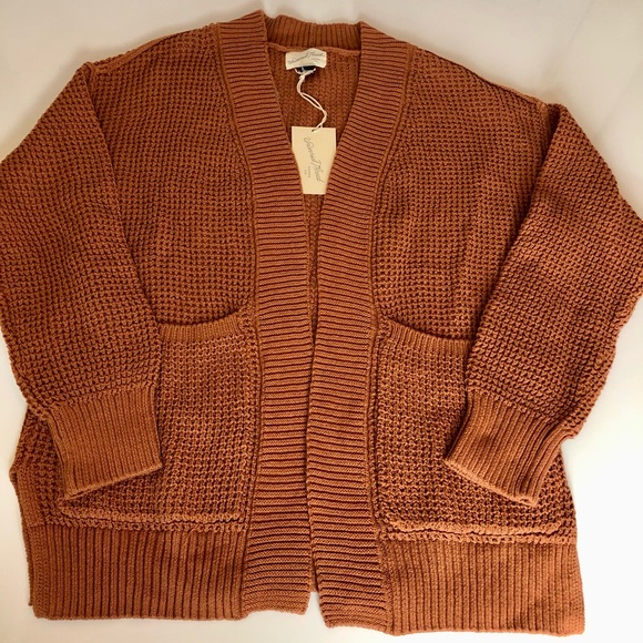 Universal Thread Women's Open-Front Cardigan Color:Rust - Picture 2 of 4